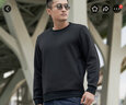 龙牙新款龙牙重型基础款圆领战术卫衣男套头衫运动服饰秋冬百搭款 极夜黑 XL 185/104A（180-200斤） 实拍图
