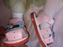 G.duck小黄鸭夏季男女宝宝软底学步鞋凉鞋0-1-2岁半叫叫鞋防滑婴儿凉鞋 粉色-叫叫鞋 16码 内长12厘米 实拍图