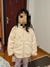 真维斯儿童外套加绒加厚秋冬款男童女童冬季毛绒保暖开衫中大童上衣童装 白 120 实拍图