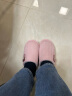 俞兆林男女居家厚底毛线绒保暖情侣棉拖鞋 A2057 粉色 40-41  实拍图