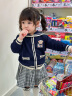幼歌（YOUGE）婴儿春季卡通海军翻领学院风毛衣开衫休闲上衣 藏青 100 cm 晒单实拍图