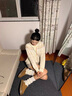 宝娜斯袜套女堆堆袜春秋季厚款保暖小腿袜子女雪地靴袜套长筒护膝jk腿套 【米白】 2双 直筒款：针织小腿袜套（40cm） 实拍图