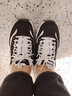 斯凯奇（Skechers）女鞋春秋2025新款经典熊猫鞋轻便运动鞋休闲鞋厚底增高老爹鞋女 黑色/白色-BKW/女 37 实拍图