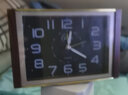 康巴丝（Compas）大字闹钟座挂两用净音扫简约老人闹钟床头台式桌面电子台钟 黑色小号座钟2336 长17高11厘 实拍图