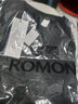 罗蒙（ROMON）长袖t恤男秋冬季男士纯色打底衫纯棉上衣服休闲男装定制 黑色 XL 实拍图