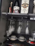 本王（BW）厨房红酒杯挂架高脚杯架免打孔倒挂酒柜杯架橱柜下悬挂家用置物架 红酒杯架-三槽-【耀夜黑】 实拍图