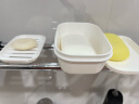 YAMADA日本进口香皂盒肥皂盒便携旅游创意时尚浴室可沥水防瓷带盖防漏水 方形 实拍图