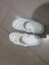 CROCS卡骆驰檀健次同款复古小鲸鱼洞洞鞋女鞋花园鞋|206302 白色-100(含智必星) 尺码偏小，选大一码 38 (240mm) 实拍图