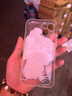 固返挨揍搞怪线条小狗适用苹果15promax情侣手机壳iphone14plus防摔透明13软壳高级感12定制型号11可爱 【飞踢白色线条小狗】透明太空壳 iPhone 13 实拍图