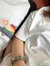 纷资言网红夏季亲子装一家三口四口父子母女家庭装彩虹短袖T恤 白色T恤彩虹 宝宝90码(80-90CM) 晒单实拍图