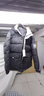 啄木鸟户外运动棉服男冬季新款加棉保暖外套男防风连帽羽面包绒上衣服男 黑色 5XL （建议185-200斤） 实拍图