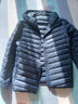 雅鹿排骨轻薄羽绒服男2025秋冬新款轻暖休闲旅游便携连帽内搭立领外套 藏（丈）青-连帽 L 【推荐130-150斤】 实拍图