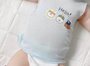 婴儿背心夏天护肚宝宝吊带夏季薄款新生0一3月莫代尔跨栏无袖无痕 冰丝爽滑莫代尔蓝色5W+妈妈选择 59 码半背：0-3个月宝宝 实拍图