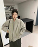 妍莉芬（yanlifen）棒球服秋冬短外套女装冬季2025年新款短款羽绒棉服女棉衣外套上衣 米灰色 夹棉款 S 建议85-114斤内 实拍图