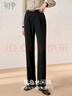 初申秋冬毛呢裤女直筒宽松垂感职业阔腿拖地休闲西装裤S139K4049 实拍图