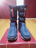 雅森东北雪地靴女冬季加绒加厚底棉鞋保暖户外防水防滑加绒高筒长靴子 深蓝色 38 实拍图
