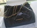 百丽包包女托特包链条黑色通勤小香风流浪包垃圾袋X6603AX3 黑色 F 实拍图