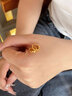 中国黄金（CHINA GOLD）满天星耳环女5G车花耳扣足金爆闪耳饰小耳圈情人节生日礼物送女友 B款满天星耳扣【一对】约1.7g 实拍图