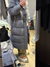 京东京造面包长款羽绒服运动户外秋冬加厚保暖外套男 砾石灰 XL 实拍图