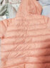 鸿星尔克（ERKE）童装男童中大童防风外套保暖时尚百搭户外运动羽绒服外套 桑橙粉 150 实拍图