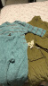 朵朵·可可秋冬新款女软绵绵珊瑚绒睡衣套装日系条纹可爱家居服可外穿 孔雀蓝 160(M) 实拍图