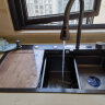奈田（NTNO）家用厨房水槽大单槽洗菜盆一体盆304不锈钢加厚耐磨多功能洗碗槽 A套餐数显飞雨 80*46cm 实拍图