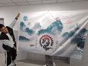 韵竺旗帜定制定做刀旗彩旗飘旗红旗导游旗子办公户外广告旗帜定制公司厂旗队旗班旗校旗园旗手摇旗设计 双喷无色差工艺 2号旗帜+3米旗杆 实拍图
