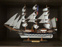 Snnei仿真实木帆船模型摆件 创意一帆风顺手工艺船 开业礼品乔迁礼物 《韦斯普奇号》62cm成品 实拍图