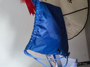布简单时尚简约束口袋抽绳双肩包男女通用户外旅行背包折叠运动健身包 宝蓝色（大号） 实拍图