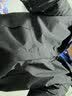罗蒙（ROMON）【男女同款】户外冲锋衣秋季新款撞色情侣连帽防风登山外套男 2321A纯黑【男款单冲】 L 实拍图