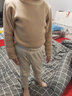 恒源祥儿童内衣套装纯棉男童青少年秋衣秋裤 男孩中大童学生全棉睡衣家居服 中领卡其110 实拍图