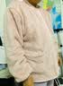 猫人情侣睡衣女冬珊瑚绒加厚加绒带围脖长袖开衫可外家居服粉色XL 实拍图
