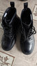 达芙妮马丁靴女2025秋冬新品英伦风加绒短靴女靴子女鞋厚底增高复古女鞋 黑色主图款【单里】 38 实拍图