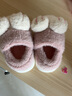 忆爱儿童棉拖鞋秋冬宝宝拖鞋包跟女童棉鞋家居小男孩棉鞋可爱保暖棉拖 猫爪粉色 16 码24/25内长15cm（2.5-3岁） 实拍图