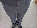 2025秋冬季中老年棉麻休闲裤男士免烫爸爸裤直筒宽松厚款外穿长裤 蓝灰亚麻 【薄款】 32 码【2尺5腰围】 实拍图