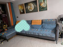 归韵沙发垫四季通用简约现代高级感防滑坐垫子客厅组合沙发套罩盖布巾 炫云-蓝色 110*240cm 实拍图