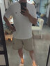 杰克·琼斯（JACK&JONES）25年男装T恤男夏季T恤舒适男士短袖凉感多色上衣纯色水洗不易走形 A01本白色 XXS 实拍图