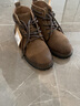 马登工装靴男士复古马丁靴英伦风高帮棕色皮鞋加绒休闲户外沙漠靴子 黄棕色 （加绒） 39 (245mm) 实拍图