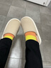果洛菲日式春秋冬家居室内家用软底地板情侣条纹棉拖鞋男女 实拍图