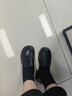 卓诗尼经典气质乐福鞋平底中跟套脚女鞋春夏时尚百搭女单鞋 黑色 37 实拍图