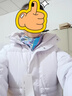 森马（Semir）羽绒服女中长款大毛领连帽显瘦2024冬新款工装风防风保暖外套 粉紫（白鸭绒）70028 S 实拍图