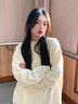 風采兔 2024秋冬棋盘格毛衣女宽松慵懒风bf日系复古针织衫软糯加厚外套 杏色 均码 实拍图