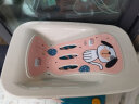 日康（rikang） 婴儿浴盆宝宝洗澡盆可搭配洗澡网加厚坐躺两用折叠浴盆 0-6岁 米色+戏水礼包  （带躺板） 实拍图