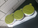 茶花（CHAHUA） 玻璃调料罐调味盒油壶套装厨房带架子糖盐味精罐 3件套+油壶【绿色】 实拍图