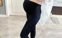 猫人（MiiOW）孕妇裤打底裤加绒加厚冬季保暖大码托腹裤子外穿棉裤冬款 黑色XL 实拍图
