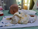 贝乐咿新生儿衣服秋季冬款刚出生婴儿和尚服连体衣纯棉初生宝宝哈衣爬服 1674毛巾熊+5384事事如意 59cm （建议1-3个月） 实拍图