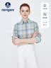 Navigare小帆船女士短袖卷边衬衫全棉休闲衬衣2323503501 M 实拍图