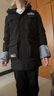 雪中飞【蓄热】儿童羽绒服冬男女中大童中长款工装羽绒服黑色170cm 实拍图