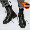 卡帝乐鳄鱼（CARTELO）马丁靴男款冬季加绒2025工装靴子男厚底皮靴高帮男靴作战靴 实拍图