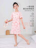 红豆女童睡裙纯棉春夏季薄款家居服儿童短袖套头睡衣A类Q3320粉色110 实拍图